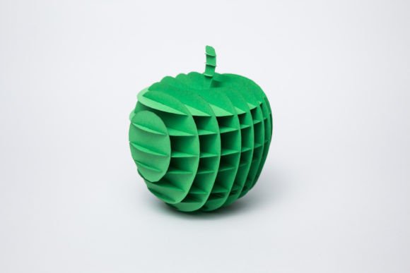 Apple Slice Form: 3D SVG for Kids Crafts