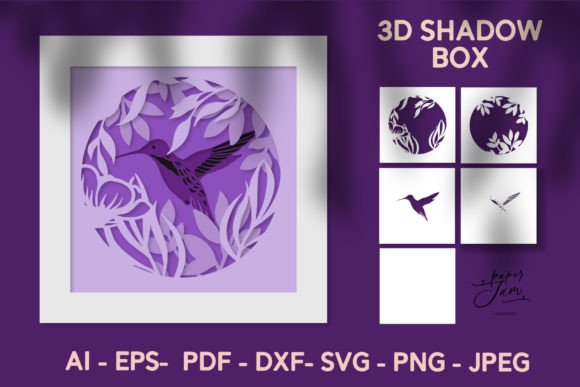 Bird Shadow Box SVG 3D Shadow Boxes