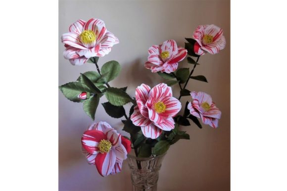Camellia Japonica 3D SVG Paper Flowers