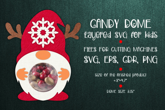 Christmas Gnome Candy Dome 3D SVG Review
