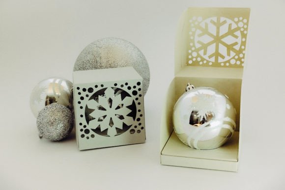 Christmas Ornaments Box 3D SVG for Content