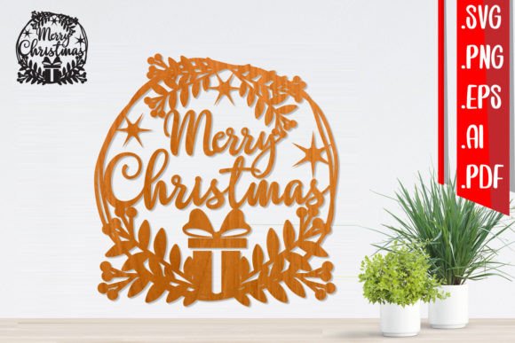 Christmas Wreath 7: A 3D SVG Review for Crafters