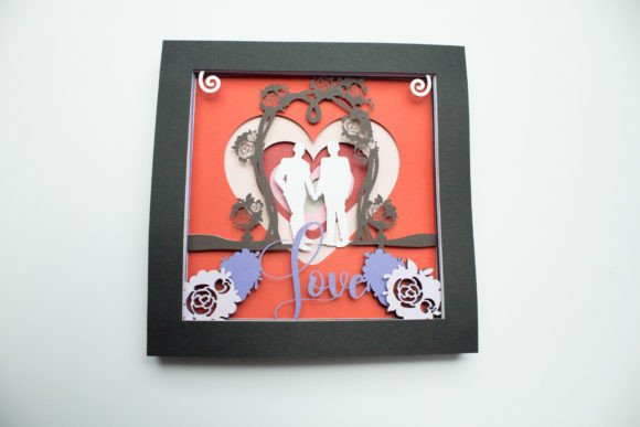 Groom and Groom Shadow Box: 3D SVG Table Decorations