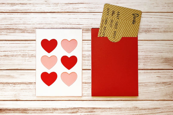 Heart Grid Gift Card Holder 3D SVG Shapes