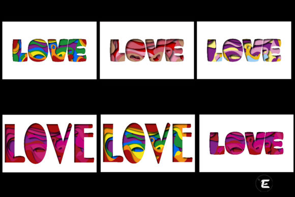 Layered Love Bundle: 3D SVG Shapes for Branding