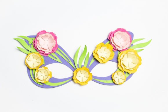 Mardi Gras Mask - Carnations 3D SVG for Holidays