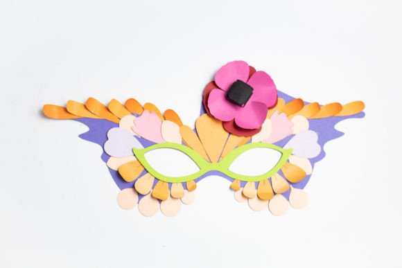 Mardi Gras Mask - Petal Mask: 3D SVG for Holidays