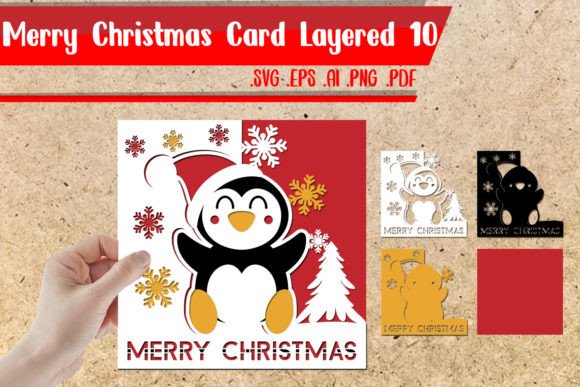 Merry Christmas Card Layered 10 Svg Review