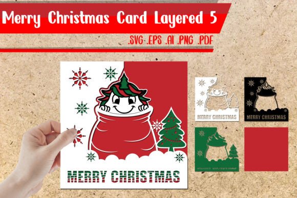 Merry Christmas Card Layered 5 Svg: A 3D SVG Review