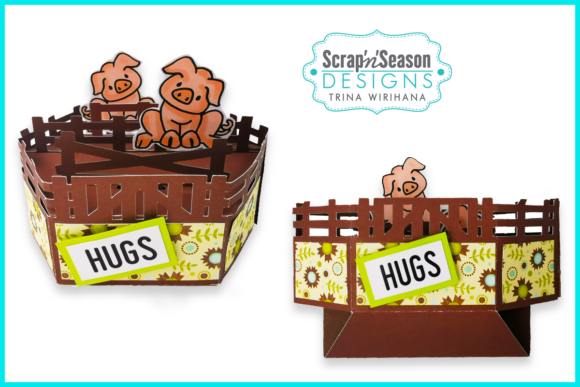 Popup Stage Card Fence Base: 3D SVG Shapes