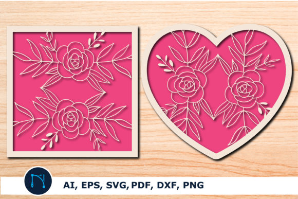 Review: Flowers Card and Flowering Heart 3D SVG Shapes