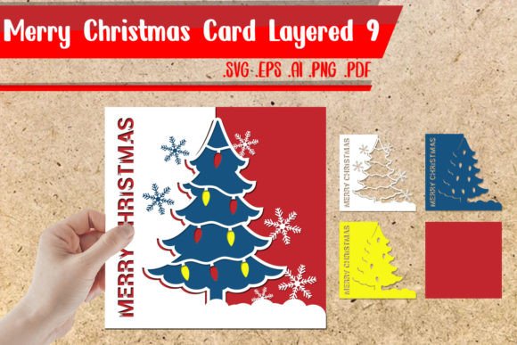 Review: Merry Christmas Card Layered 9 Svg