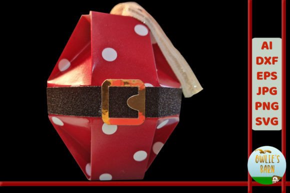 Santa Ornament Box: 3D SVG for Christmas
