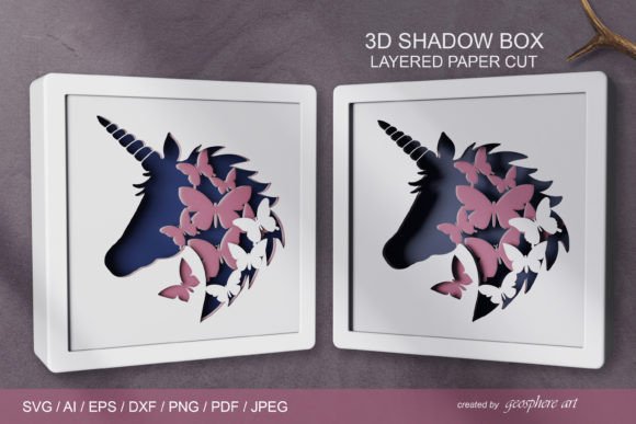 Unicorn 3D SVG for Shadow Boxes Review