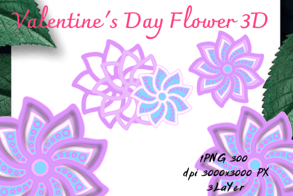 Valentine’s Day Flower: 3D SVG & Paper Flowers